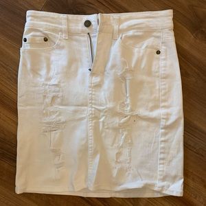 White Jean skirt